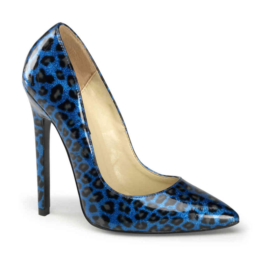 Sexy-20 Cheetah blue pearlized paten Sexy-20 Cheetah blue pearlized paten