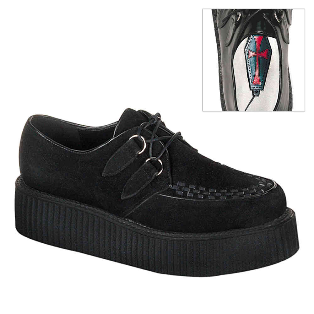 Creeper-402s zwart suede -creepers Creeper-402s zwart suede -creepers