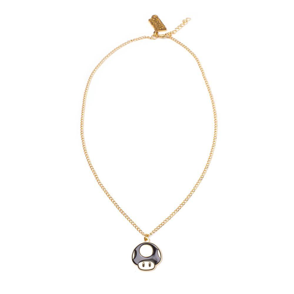 Nintendo Super Mario Mushroom Necklace Gold Coloured Attit Nintendo Super Mario Mushroom Necklace