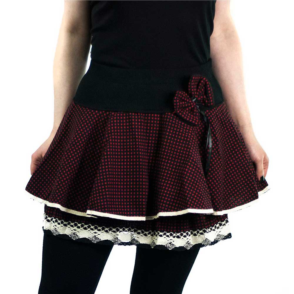 Aya mini rok met strik detail en polkado Aya mini rok met strik detail en polkado