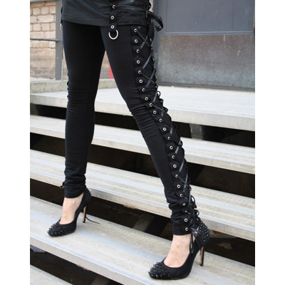 Corset legging met kant zwart - Gothic G Corset legging met kant zwart - Gothic G