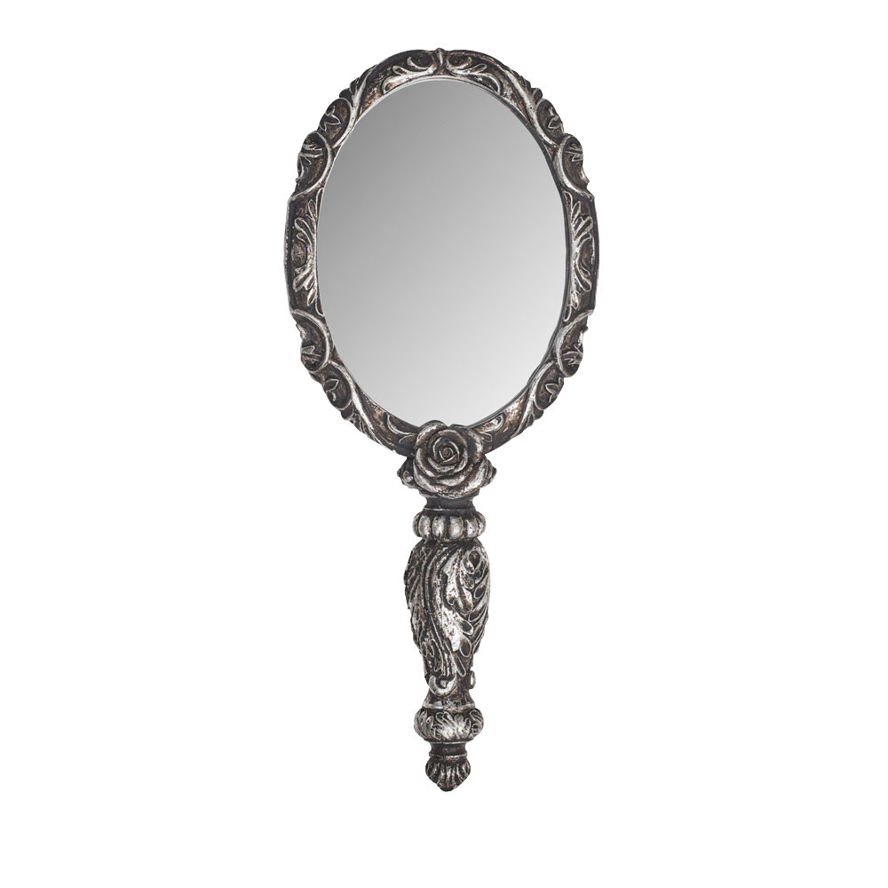 Alchemy Gothic Baroque Rose Hand Mirror Silver Goth Baroque Rose Hand Mirror Silver Gothic