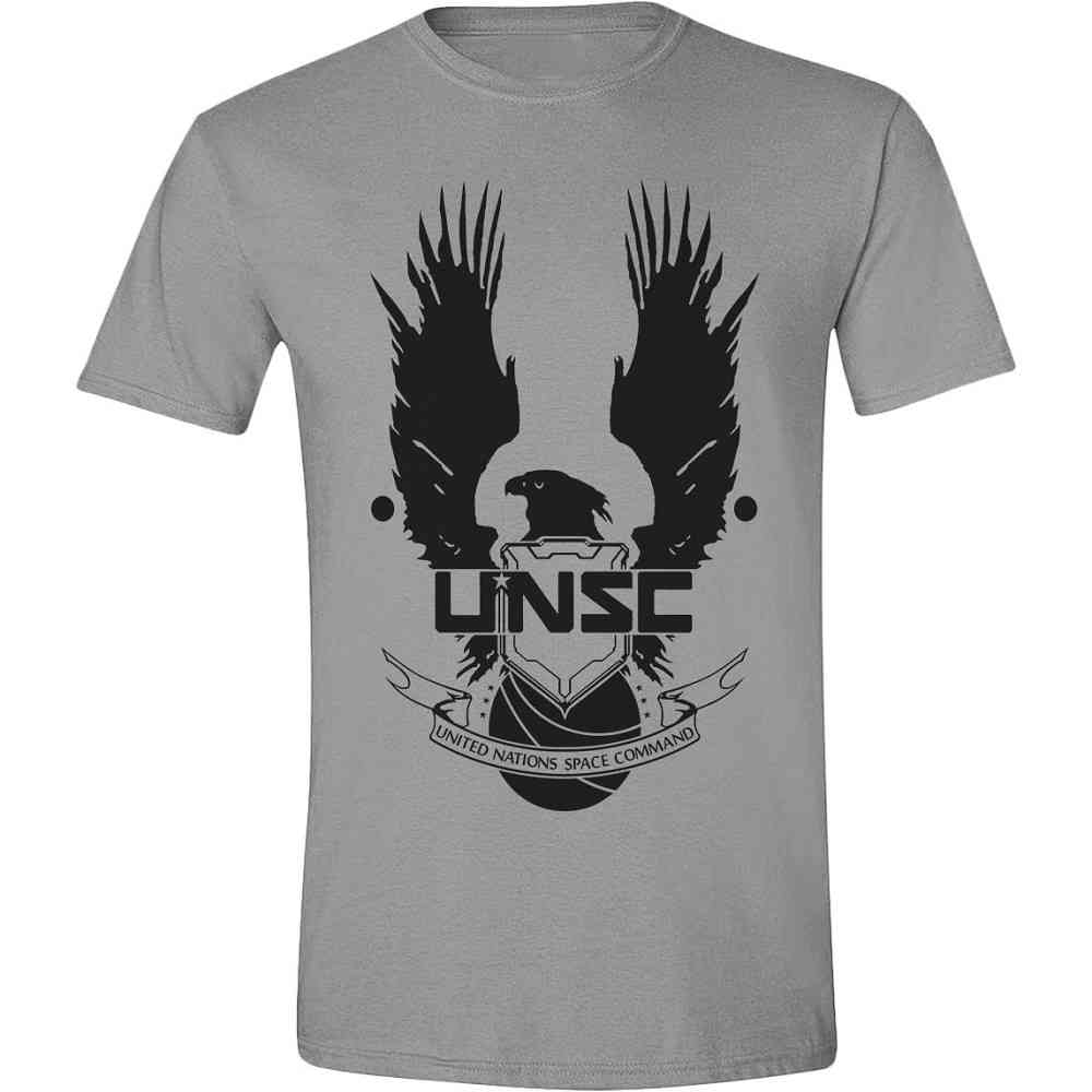 halo 5 unsc logo mens unisex t shirt grey melange attitude euro