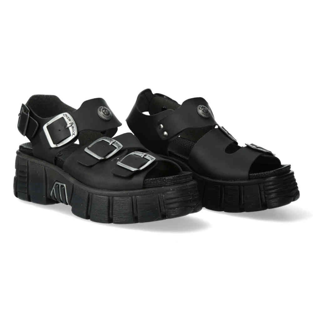 New Rock New Rock - M-BIOS137-V2 Platform Sandals - Black | Attitude Eu