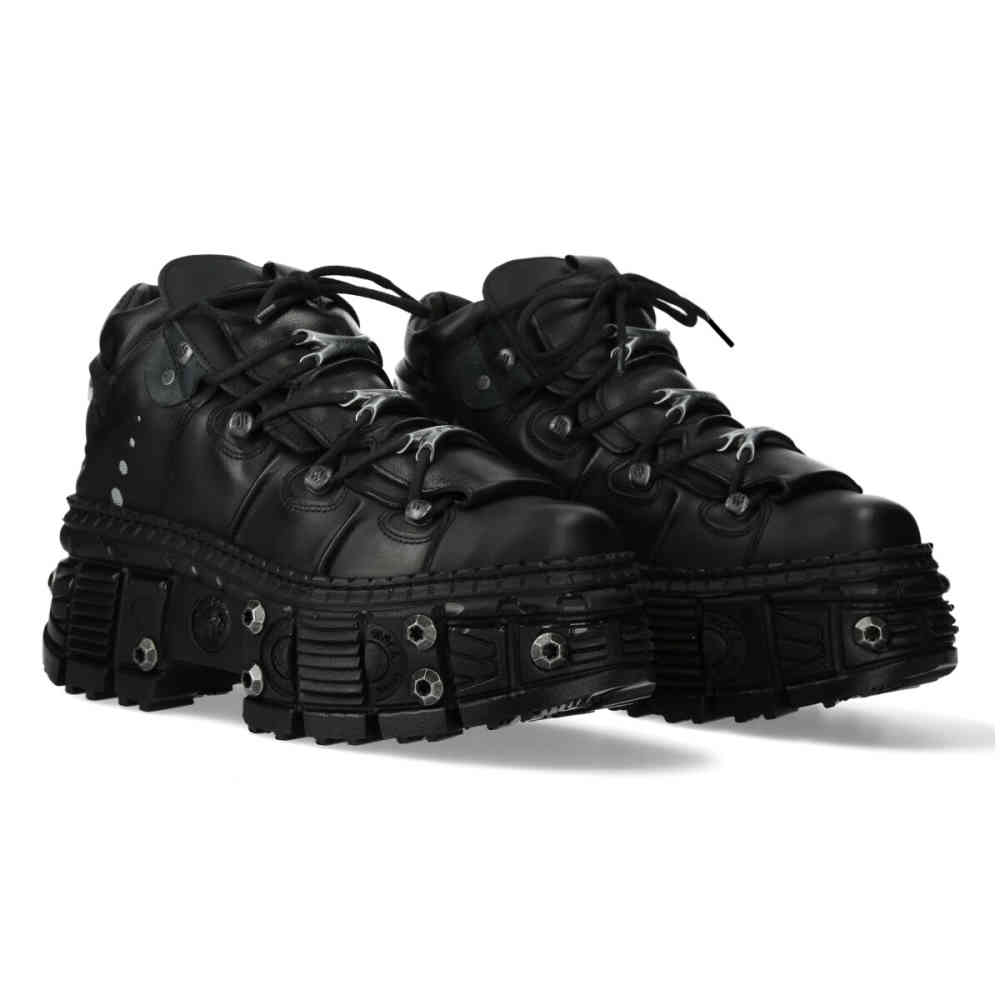 New Rocks Low New Rock New Rock - MWALL106S25 Platform sneakers - Black | Attitude Eu