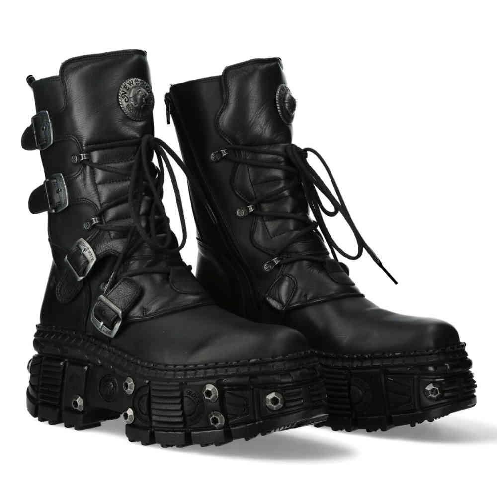 New Rock New Rock - MWALL373S11 Platform Boots - Black | Attitude Europ