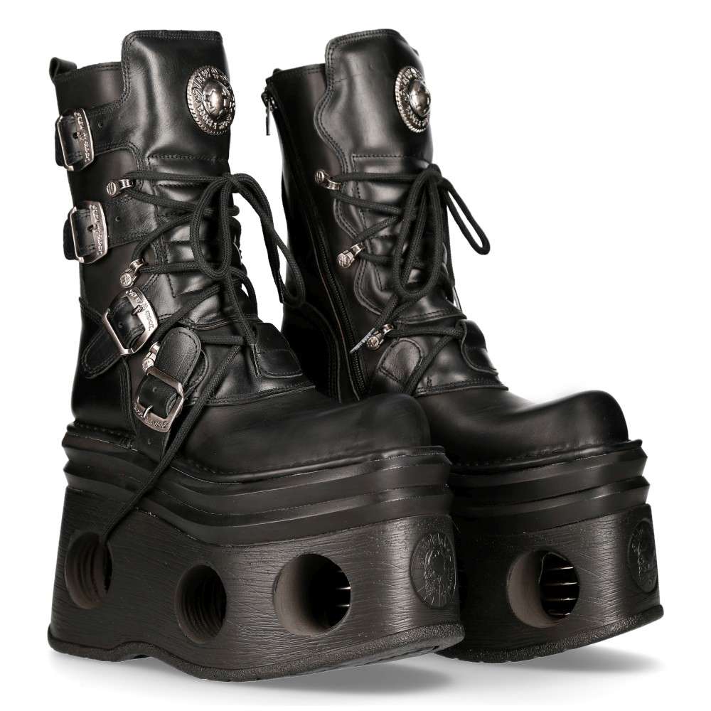 New Rock New Rock M373S94 Platform Boots Black Attitude Europe