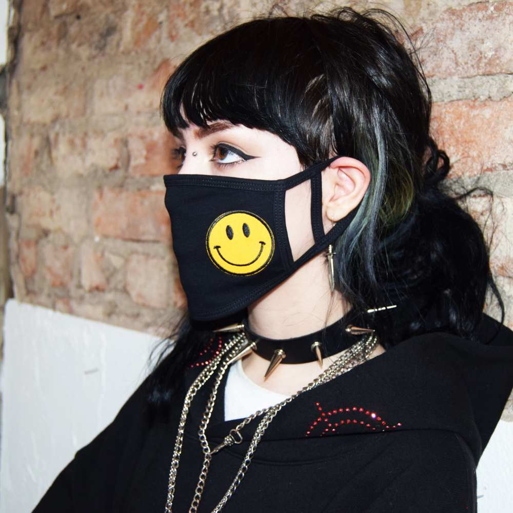 Extreme Largeness Extreme Largeness Face Mask Smiley Face Mask Black Extreme Largeness Extreme Largeness Face Mask Smiley Face Mask Black