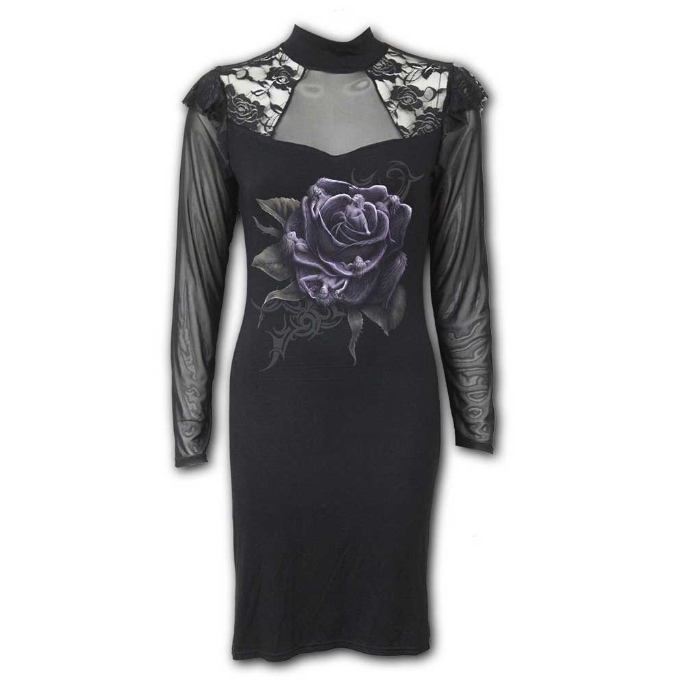 SPIRAL DIRECT ROSE ANGEL CORSET DRESS //Rose//Corset//Gothic//Darkness//Purple//Angel