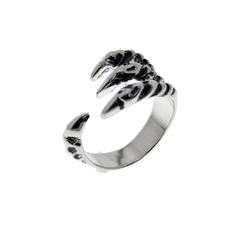 silver claw ring