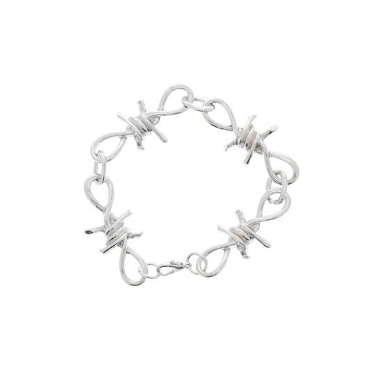 Zac's Alter Ego Zac's Alter Ego Barbwire Chain Bracelet Silver coloured  Attitude Europe