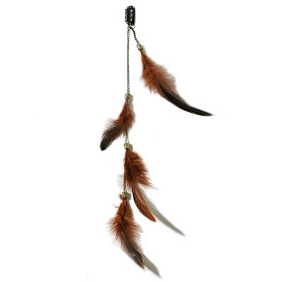 Veren en ketting haar extension bruin - Veren en ketting haar extension bruin -