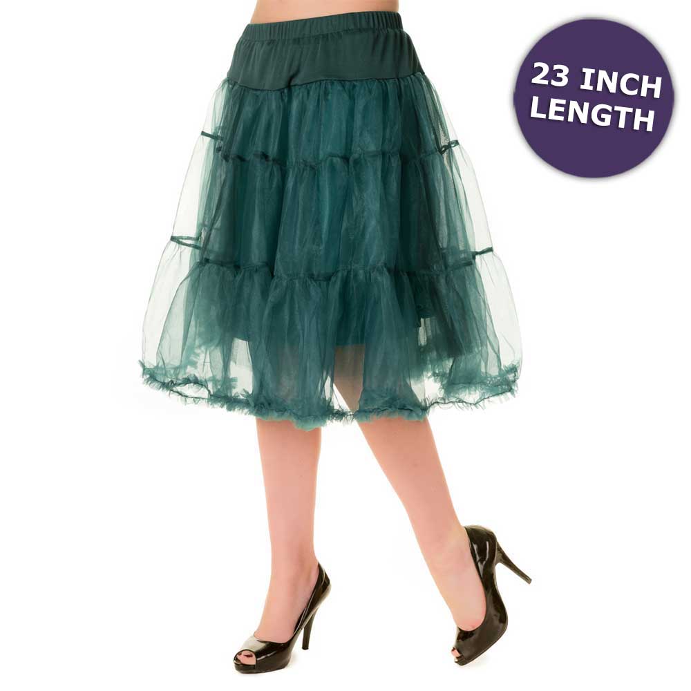 Petticoat transparant groen - Vintage Re Petticoat transparant groen - Vintage Re