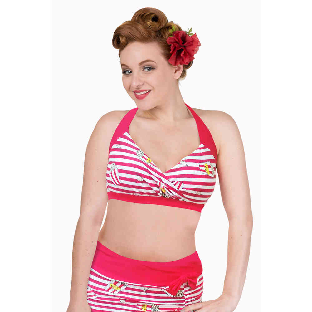red and white bikini