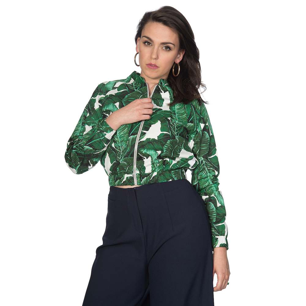 tropical bomber jacket