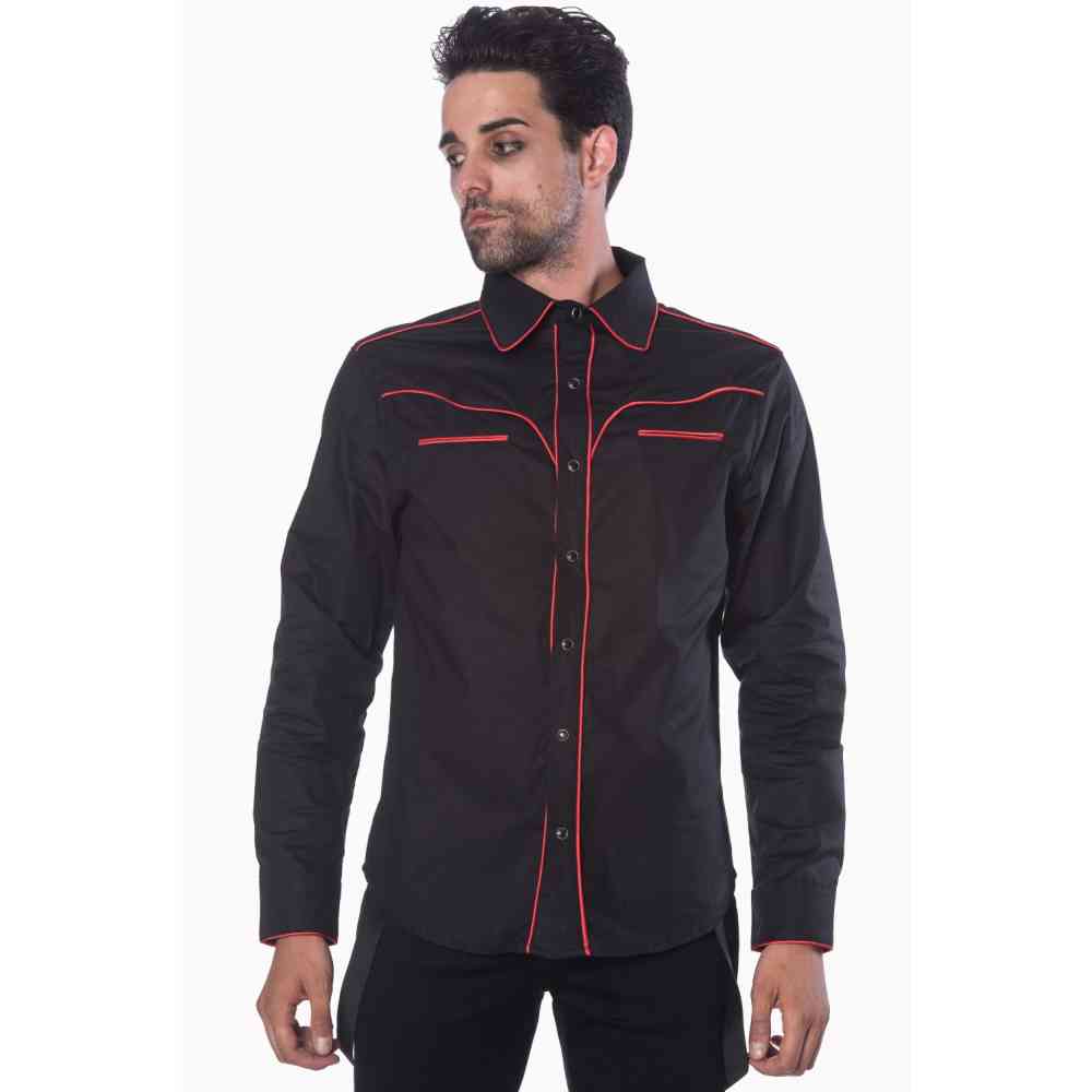 Banned Banned Shirt PLAIN TRIM Black 