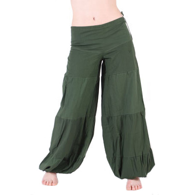 Baggy wijde harembroek donker groen - Hi Baggy wijde harembroek donker groen - Hi