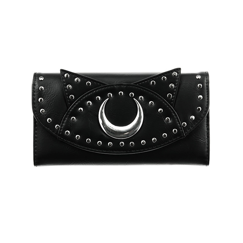 Attitude Clothing Black Faux Leather Bow Garter