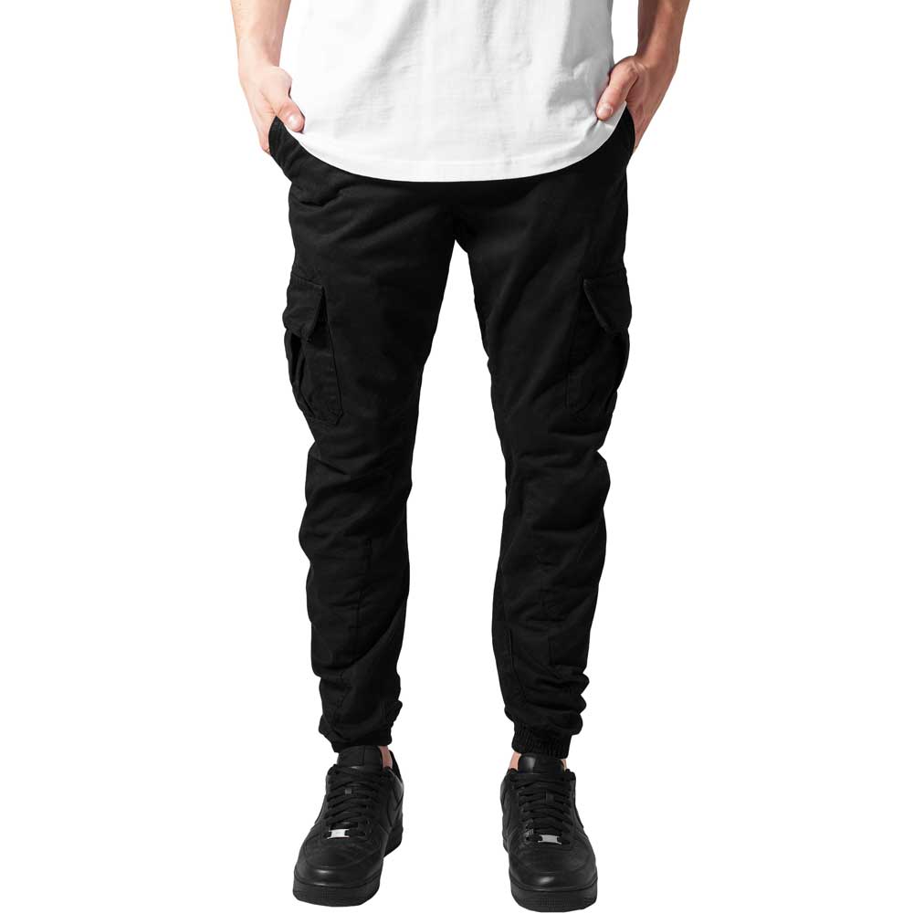 Urban Classics AOP Glencheck Cargo Jog Pants Herenbroek, Donkergrijs, XXL
