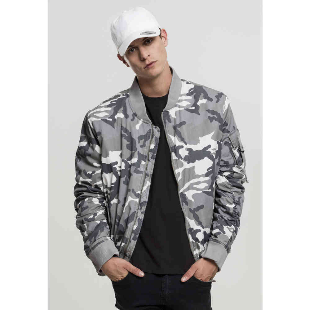 grey camo bomber jacket