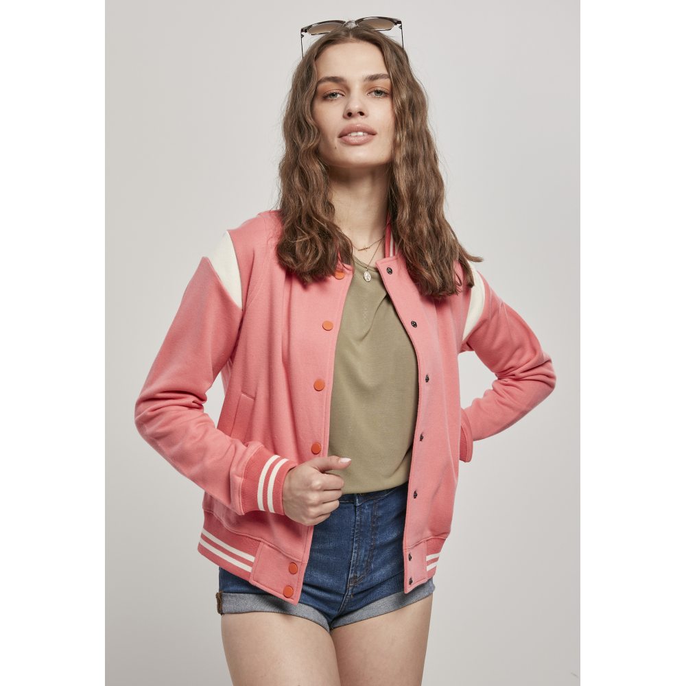 pink college jacket