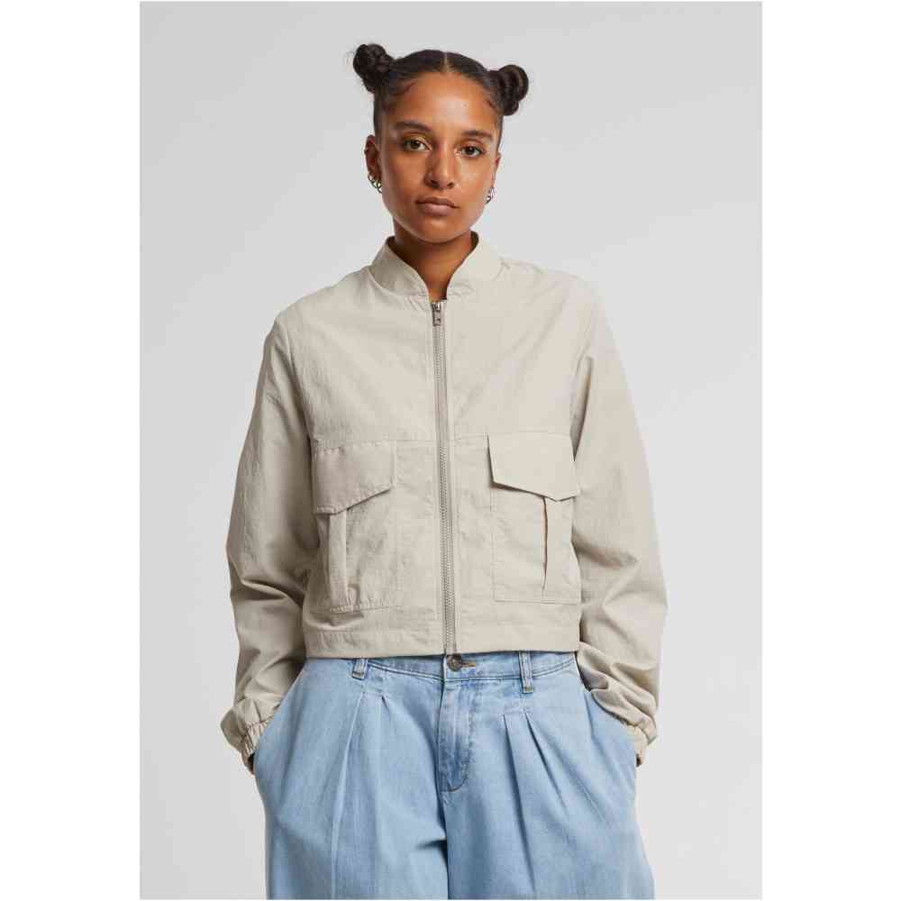 Urban Classics Urban Classics - Short Crinkle Nylon Jacket - Grey | Att