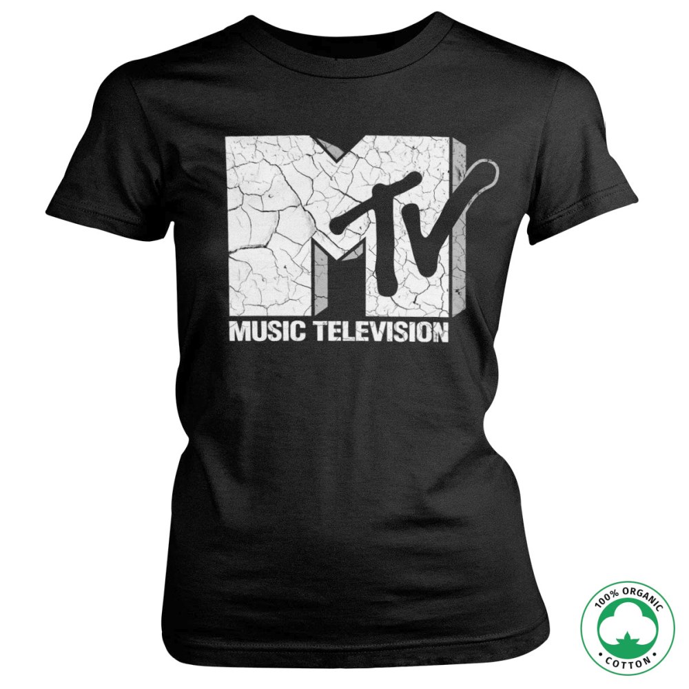 MTV Ladies Tshirt Cracked Logo Organic 