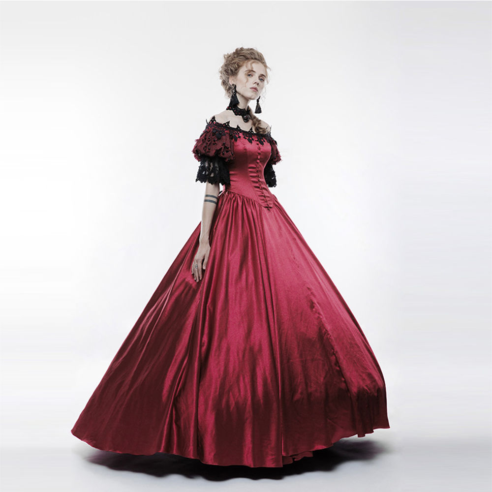 Punk Rave Punk Rave Wedding Dress Red Ruby Balgown Red Attitude