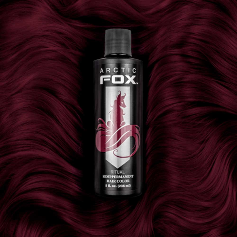 Arctic Fox Ritual, semi permanent hair dyed burgundy | Attitude Europe