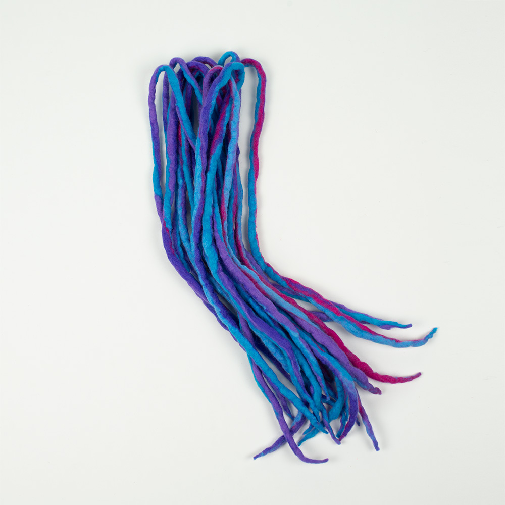 Dragon Dreads Dragon Dreads Dreadlocks Mix Match 10 Wool Blue Purple