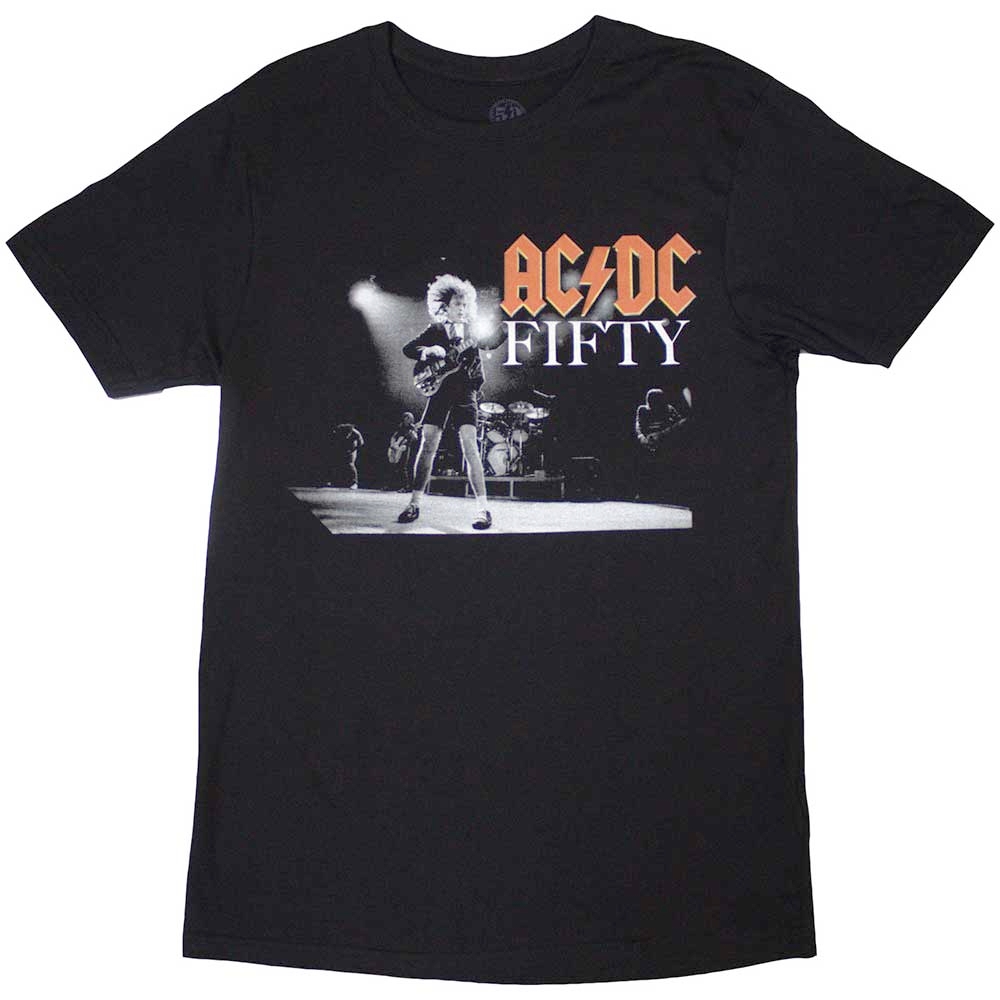 AC/DC - On Stage Fifty Mens Tshirt - Black | Attitude Europe