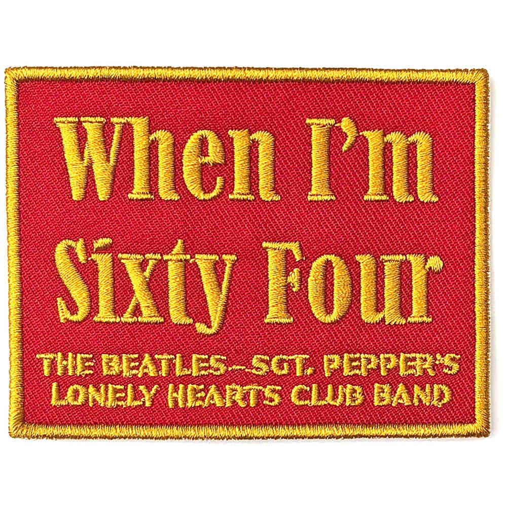 The Beatles Patch When I M Sixty Four Red Attitude Europe