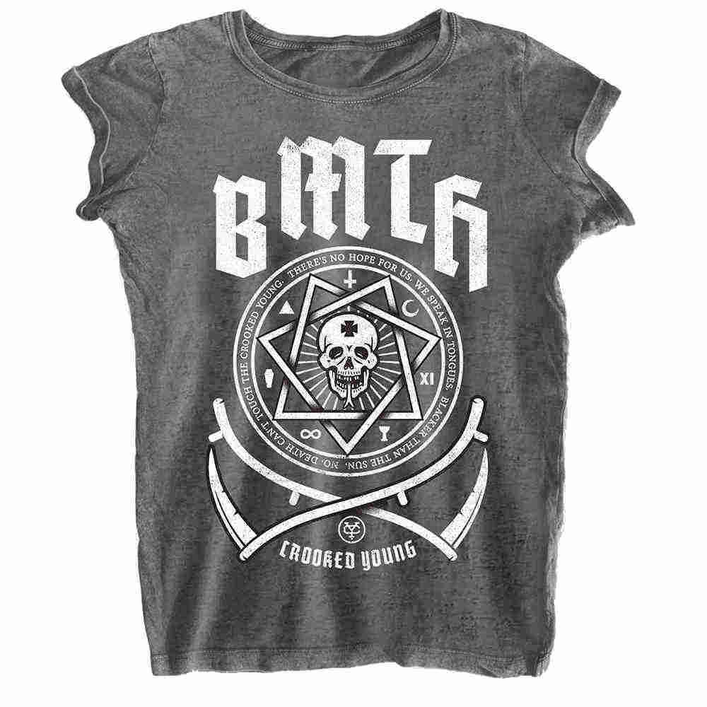 Burn Out Bring Me The Horizon Ladies Fashion T-Shirt Crooked Young
