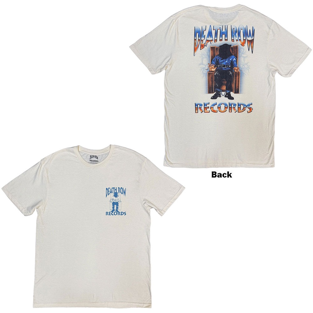 Death Row Records - Execution Full Colour Mens Tshirt - Cream | Attitu