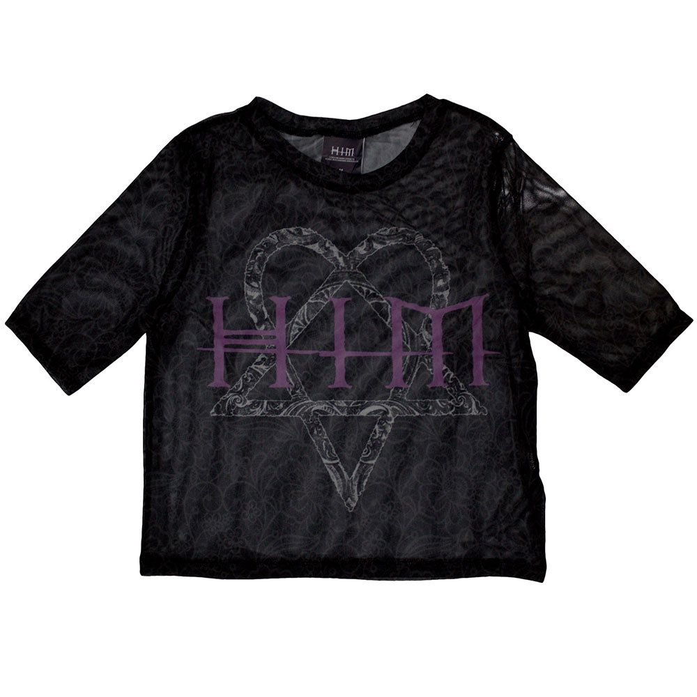 Top Him Him - Heartagram & Logo Crop top - Black | Attitude Europe