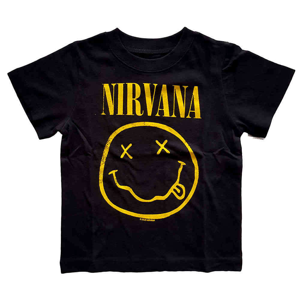 Nirvana Kids Tshirt Yellow Smiley Black 