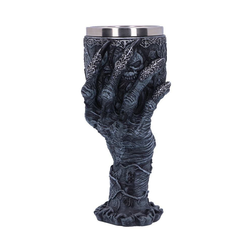 Nemesis Now Baphomet's Grasp - Calice Orrore, In Poliresina, Colore: Nero E Argento, 18 Cm - copertina