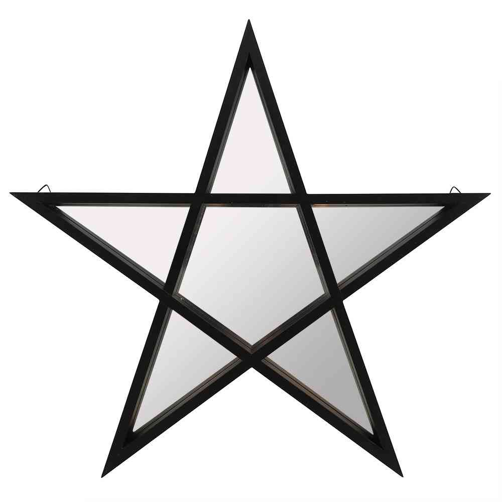 Something Different - Black Pentagram Mirror - Black