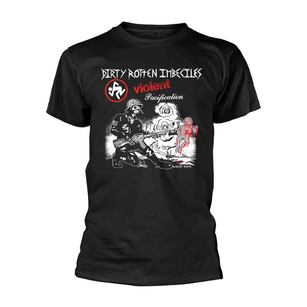 D R I Mens Tshirt Violent Pacification Black Attitude Europe D R I Mens Tshirt Violent Pacification Black Attitude Europe