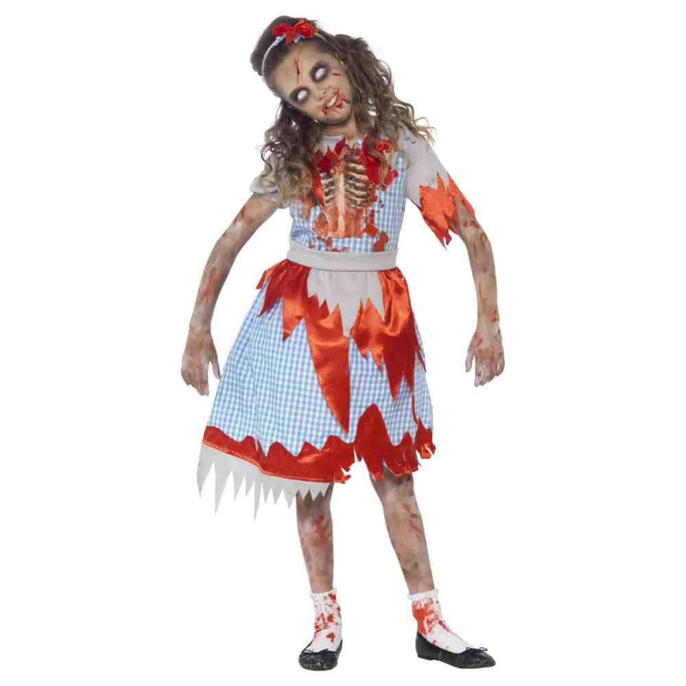 Little Miss Voodoo Doll Ghost Zombie Fancy Dress Up Halloween Child Costume