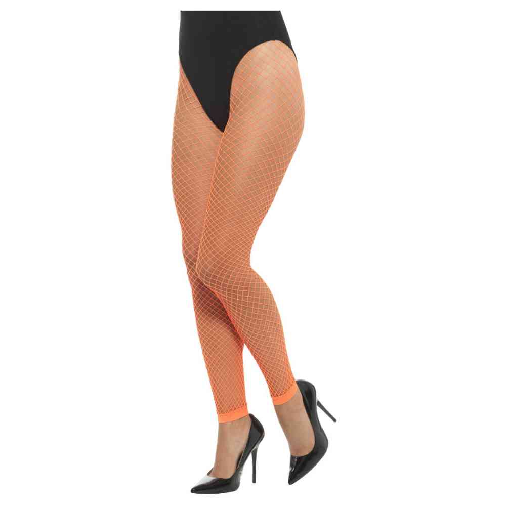 orange footless tights