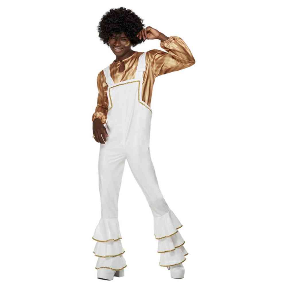 white and gold fancy dress
