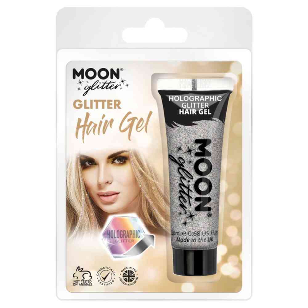 Moon Creations Moon Creations Hair Gel Moon Glitter Holographic Silver Moon Creations Moon Creations Hair Gel Moon Glitter Holographic Silver